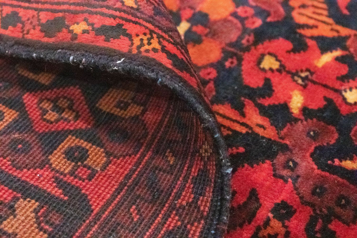 Tappeto corsia Tappeto afgano - Kunduz - 213 x 102 cm - rosso