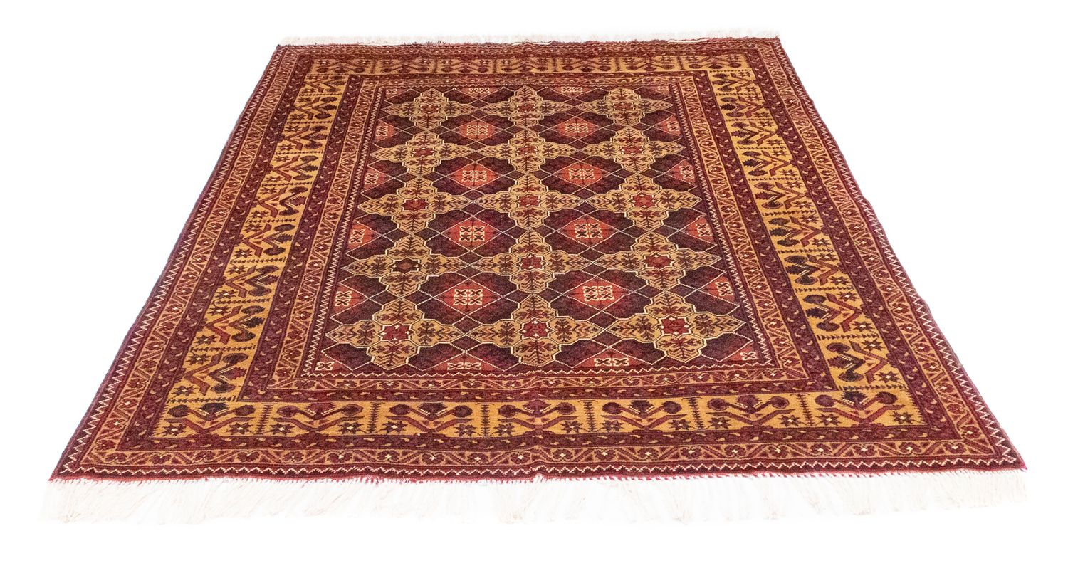 Tappeto afgano - 195 x 153 cm - marrone
