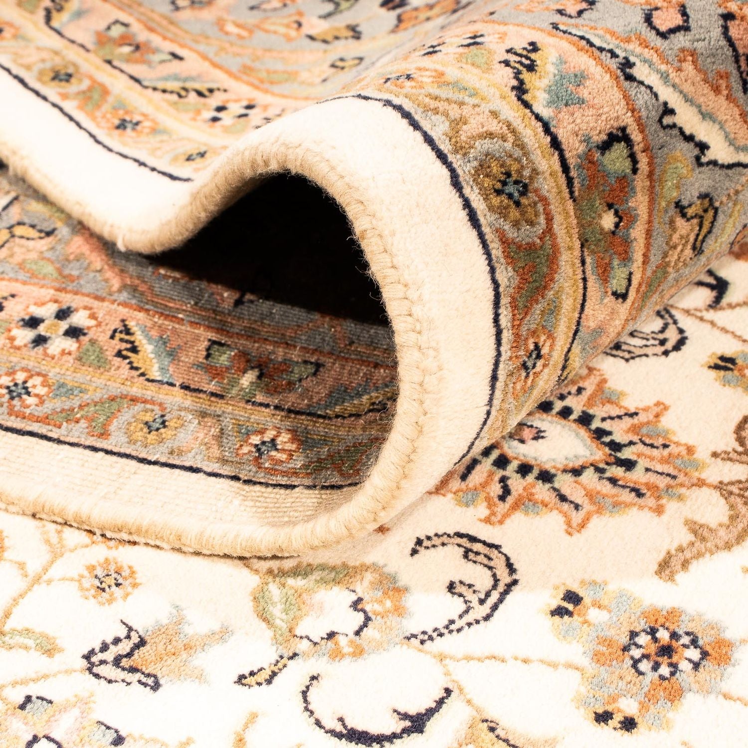 Tappeto orientale - Keshan - Indo - 298 x 201 cm - beige