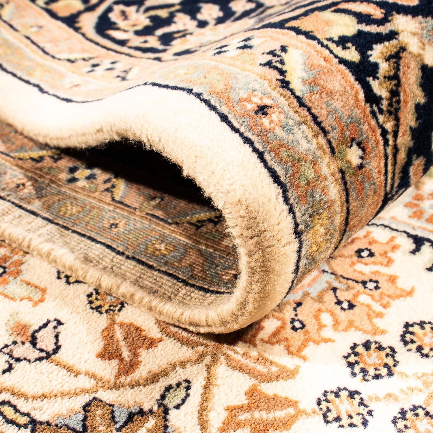 Tappeto orientale - Keshan - Indo - 242 x 170 cm - beige