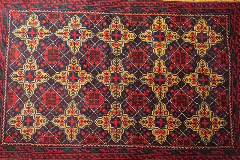 Tappeto afgano - 143 x 105 cm - blu