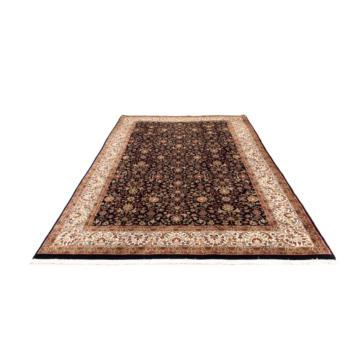 Tappeto orientale - Keshan - Indo - 312 x 201 cm - blu scuro