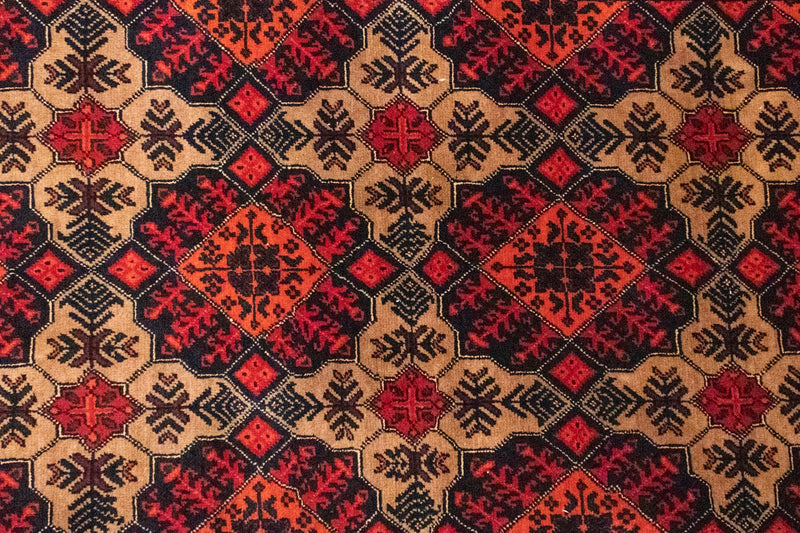 Tappeto afgano - 144 x 98 cm - marrone