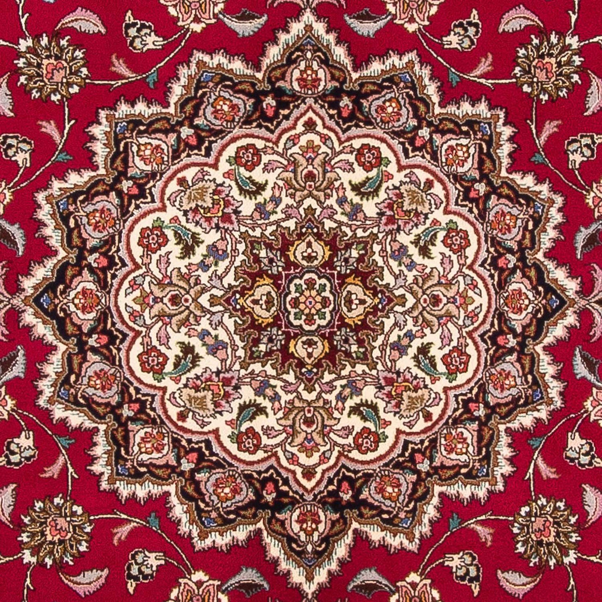 Tappeto Persero - Tabriz - Reale quadrato  - 246 x 245 cm - rosso scuro