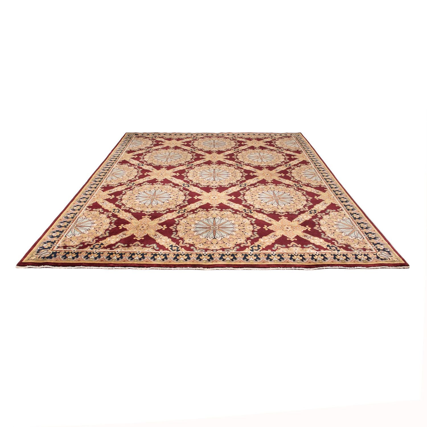 Tappeto orientale - Keshan - Indo - 307 x 244 cm - rosso scuro
