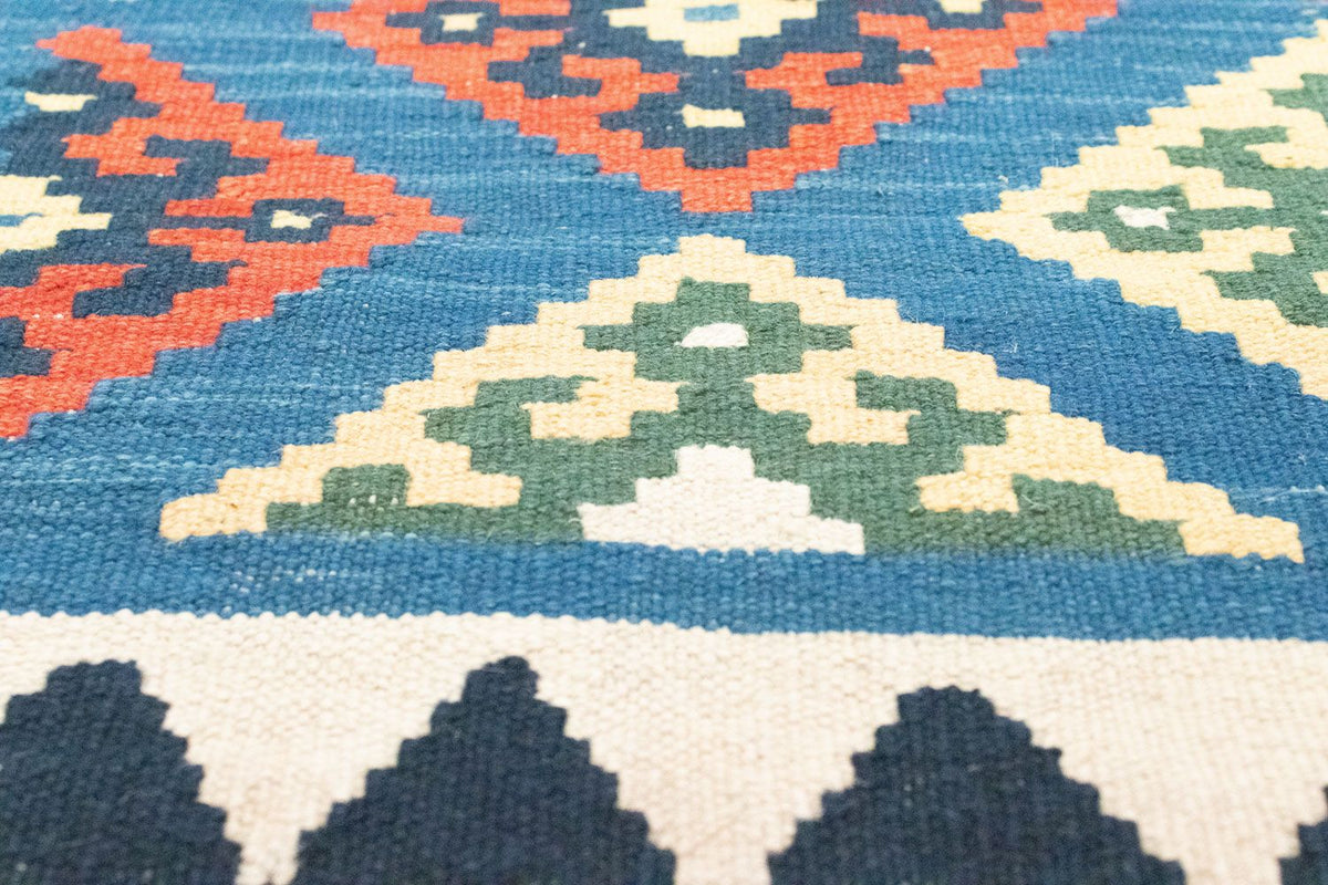 Tappeto corsia Tappeto Kelim - Orientale - 201 x 65 cm - blu