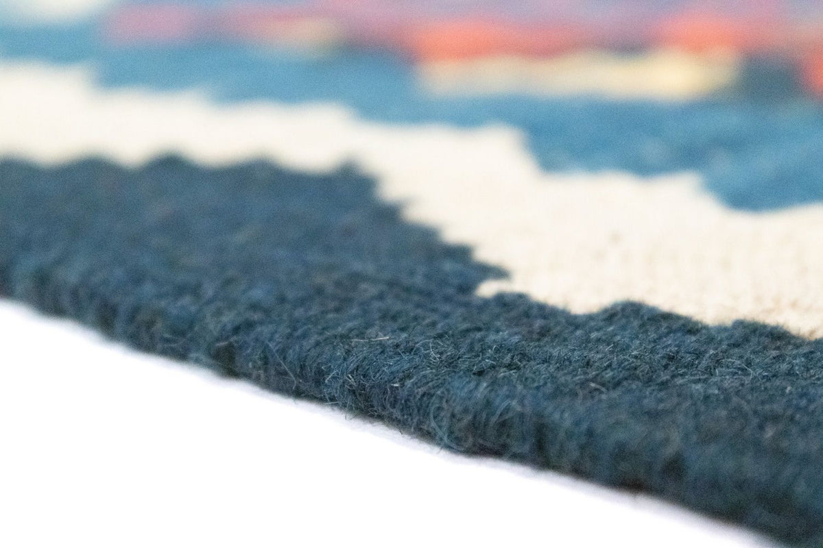 Tappeto corsia Tappeto Kelim - Orientale - 201 x 65 cm - blu