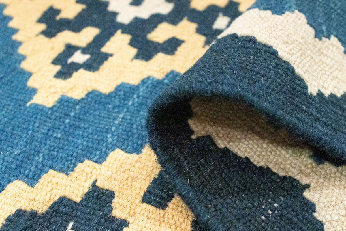 Tappeto corsia Tappeto Kelim - Orientale - 201 x 65 cm - blu