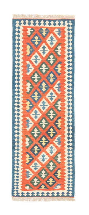 Tappeto corsia Tappeto Kelim - Orientale - 205 x 60 cm - arancione