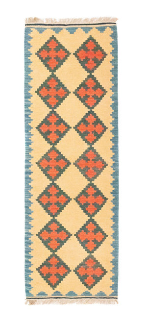 Tappeto corsia Tappeto Kelim - Orientale - 200 x 60 cm - beige