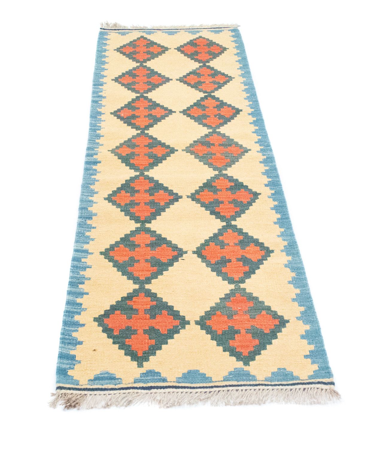 Tappeto corsia Tappeto Kelim - Orientale - 200 x 60 cm - beige