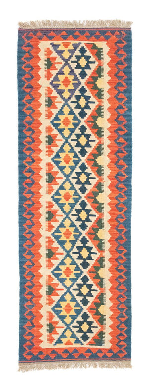 Tappeto corsia Tappeto Kelim - Orientale - 207 x 60 cm - arancione