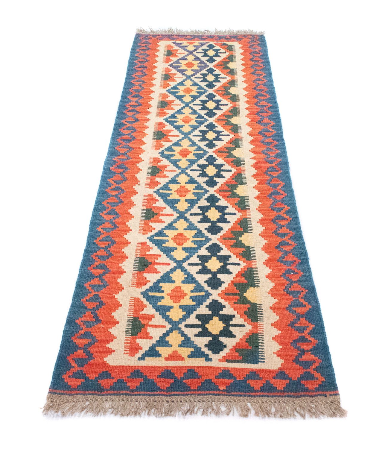 Tappeto corsia Tappeto Kelim - Orientale - 207 x 60 cm - arancione