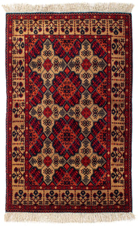 Tappeto afgano - 144 x 98 cm - rosso scuro