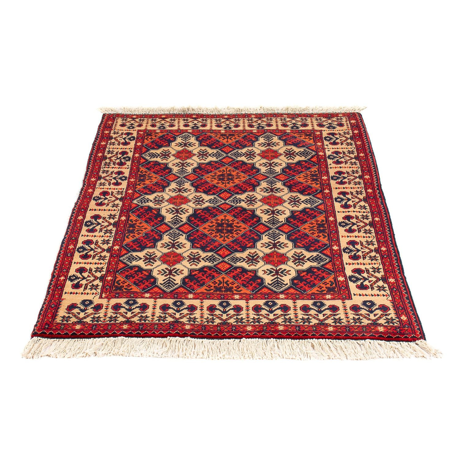 Tappeto afgano - 144 x 98 cm - rosso scuro