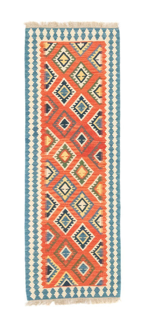 Tappeto corsia Tappeto Kelim - Orientale - 202 x 70 cm - arancione
