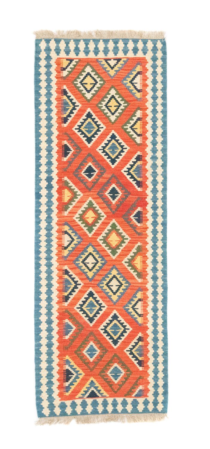 Tappeto corsia Tappeto Kelim - Orientale - 202 x 70 cm - arancione