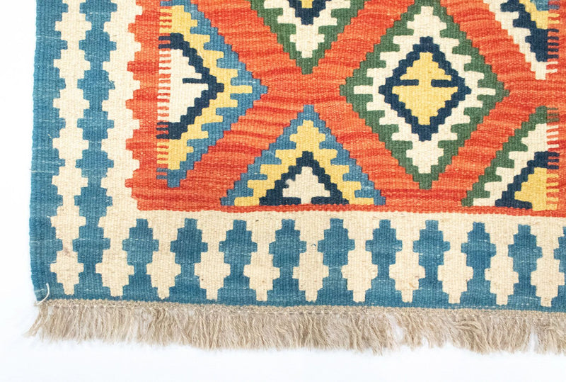 Tappeto corsia Tappeto Kelim - Orientale - 202 x 70 cm - arancione