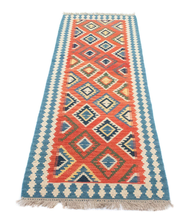 Tappeto corsia Tappeto Kelim - Orientale - 202 x 70 cm - arancione