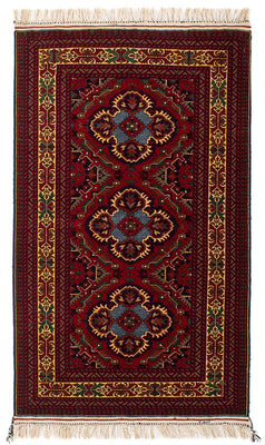 Tappeto afgano - 145 x 93 cm - rosso scuro