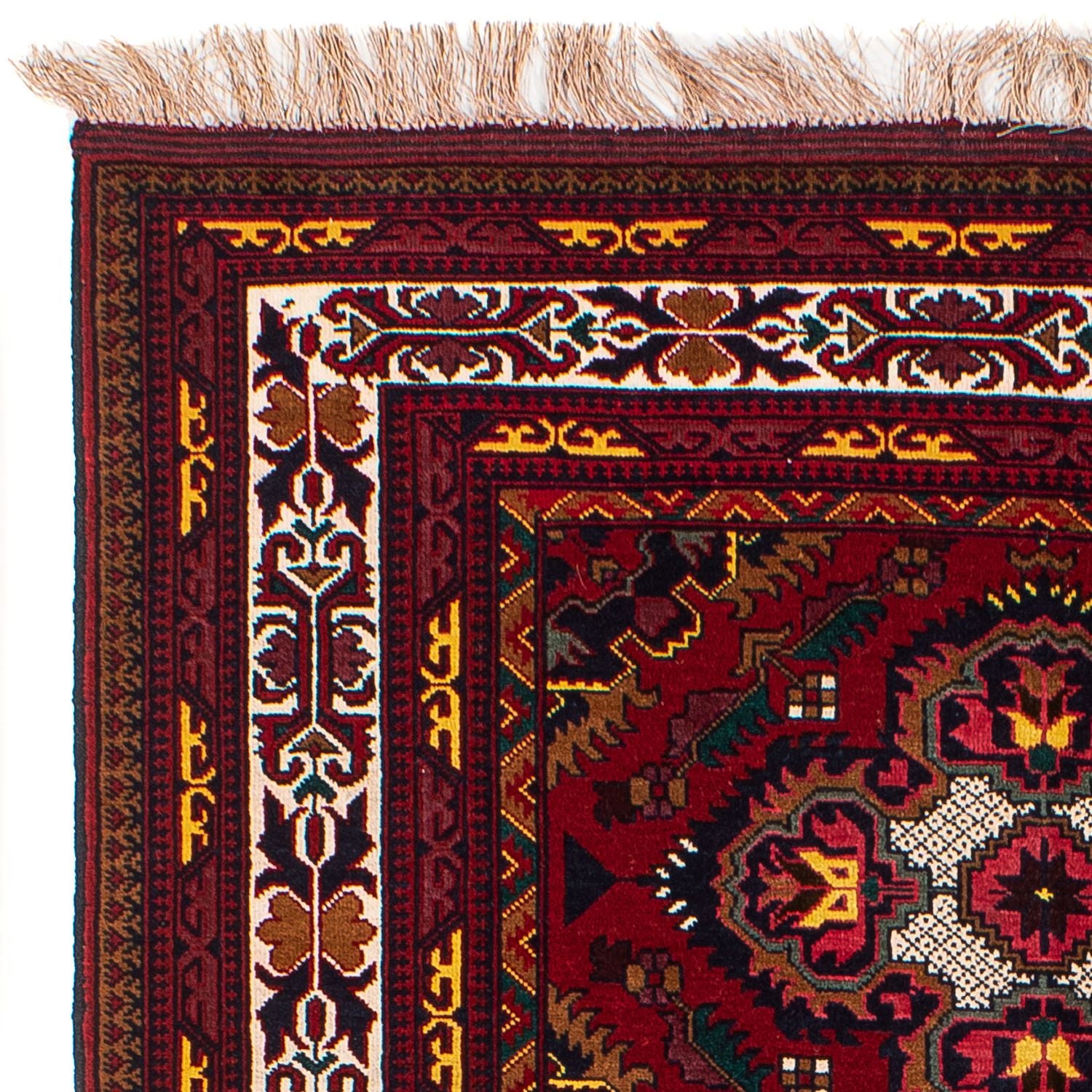 Tappeto afgano - 145 x 93 cm - rosso scuro