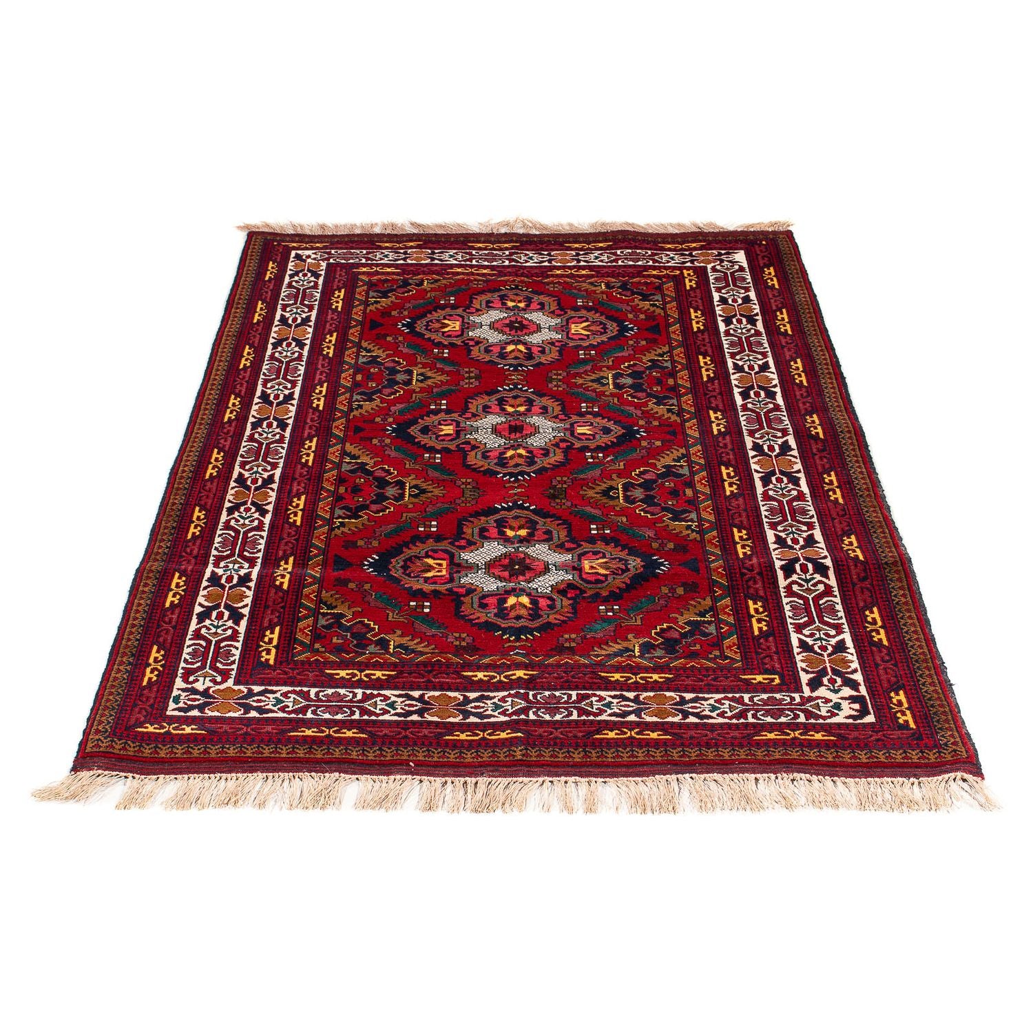 Tappeto afgano - 145 x 93 cm - rosso scuro