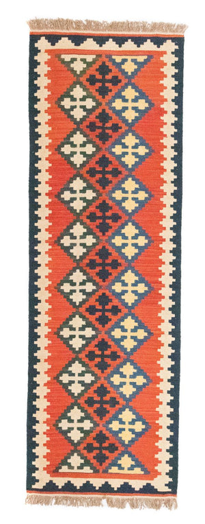 Tappeto corsia Tappeto Kelim - Orientale - 195 x 63 cm - arancione