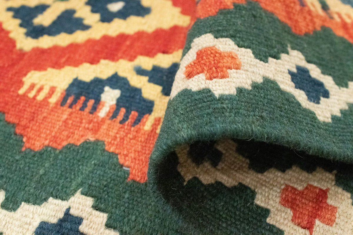 Tappeto corsia Tappeto Kelim - Orientale - 202 x 61 cm - arancione