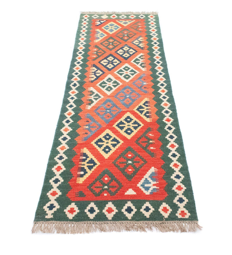 Tappeto corsia Tappeto Kelim - Orientale - 202 x 61 cm - arancione