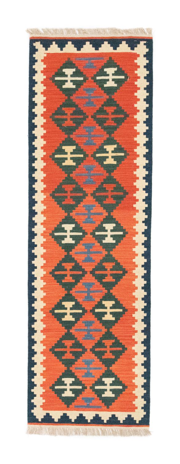 Tappeto corsia Tappeto Kelim - Orientale - 197 x 62 cm - arancione