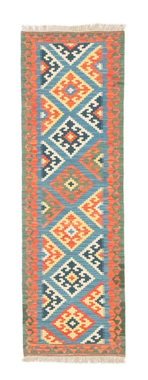 Tappeto corsia Tappeto Kelim - Orientale - 203 x 64 cm - arancione