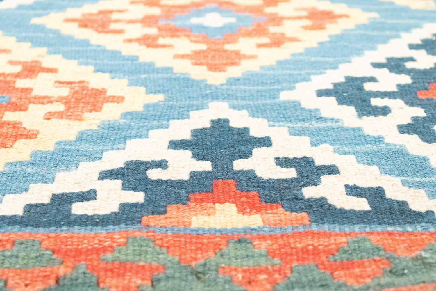 Tappeto corsia Tappeto Kelim - Orientale - 203 x 64 cm - arancione