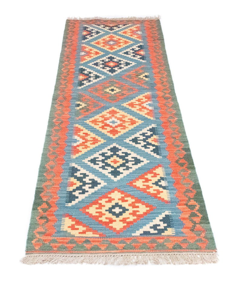 Tappeto corsia Tappeto Kelim - Orientale - 203 x 64 cm - arancione