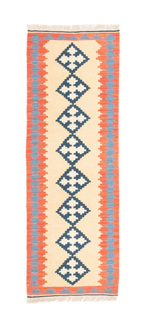 Tappeto corsia Tappeto Kelim - Orientale - 205 x 60 cm - beige