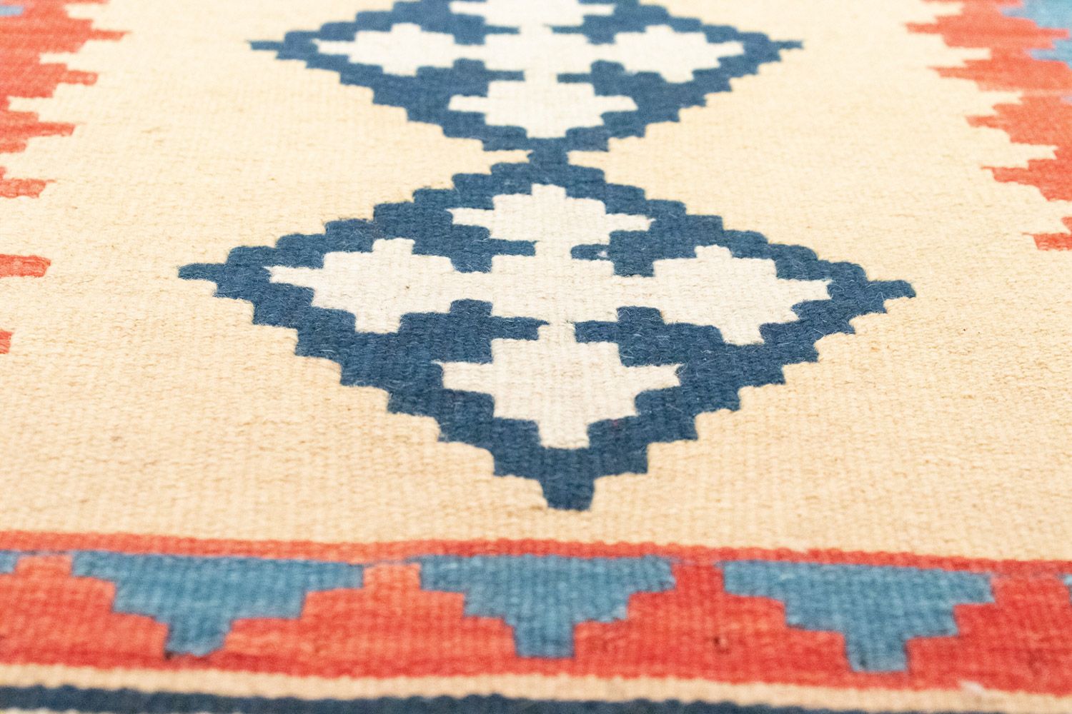 Tappeto corsia Tappeto Kelim - Orientale - 205 x 60 cm - beige