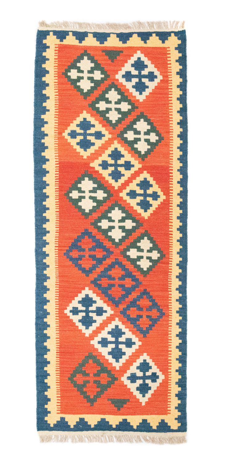 Tappeto corsia Tappeto Kelim - Orientale - 200 x 70 cm - arancione