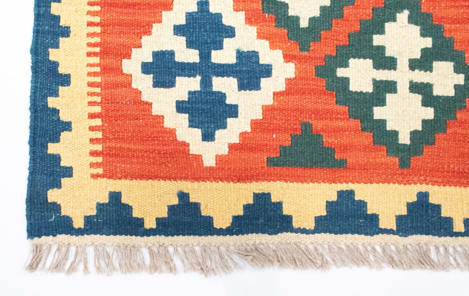 Tappeto corsia Tappeto Kelim - Orientale - 200 x 70 cm - arancione