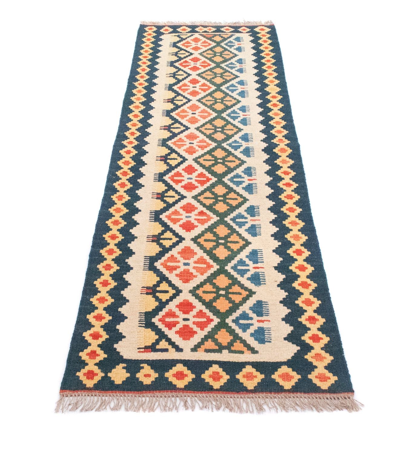 Tappeto corsia Tappeto Kelim - Orientale - 207 x 65 cm - beige