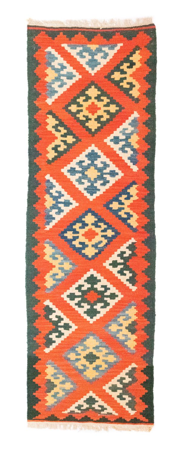 Tappeto corsia Tappeto Kelim - Orientale - 207 x 62 cm - arancione
