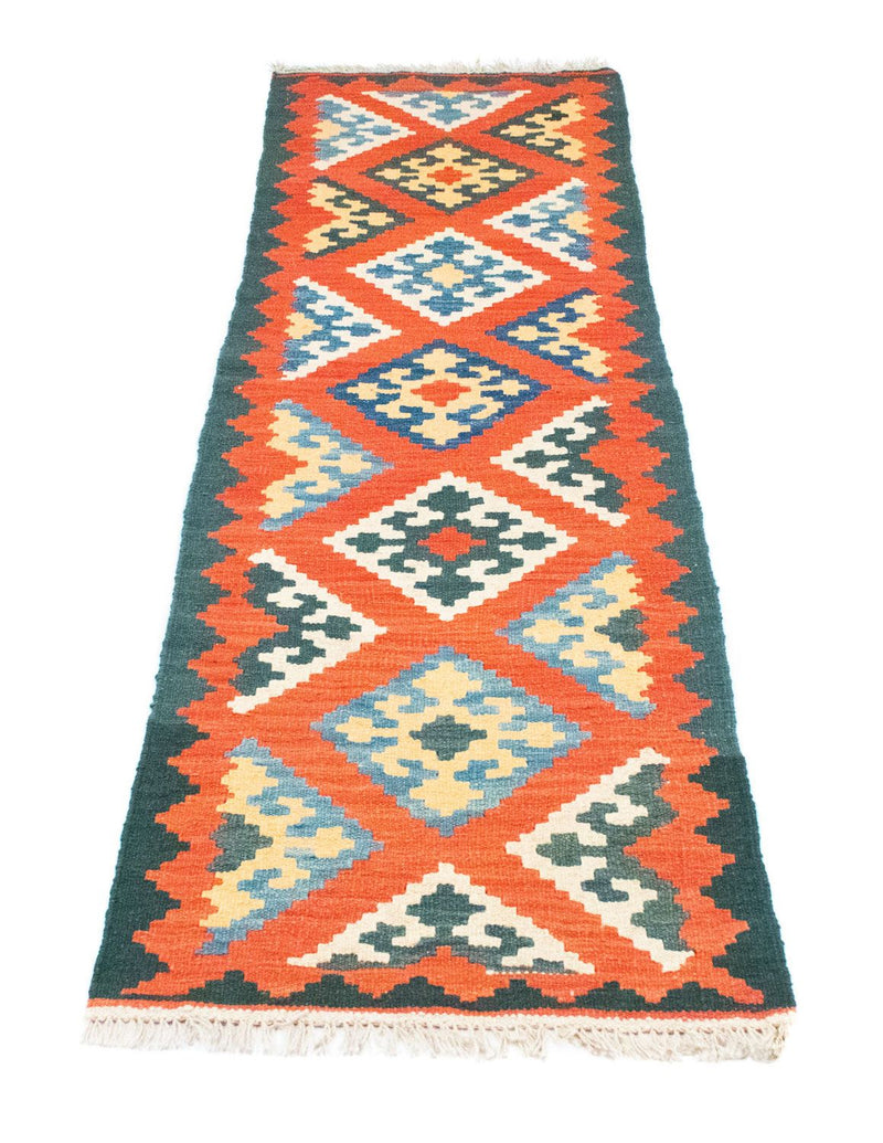 Tappeto corsia Tappeto Kelim - Orientale - 207 x 62 cm - arancione