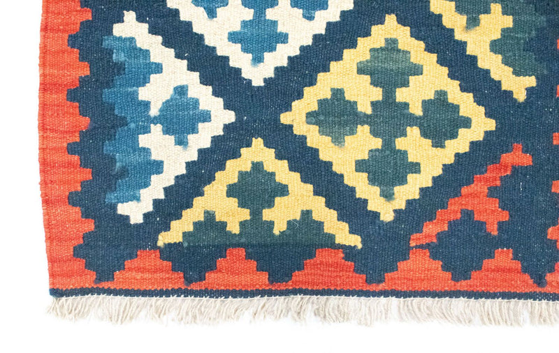 Tappeto corsia Tappeto Kelim - Orientale - 204 x 70 cm - blu