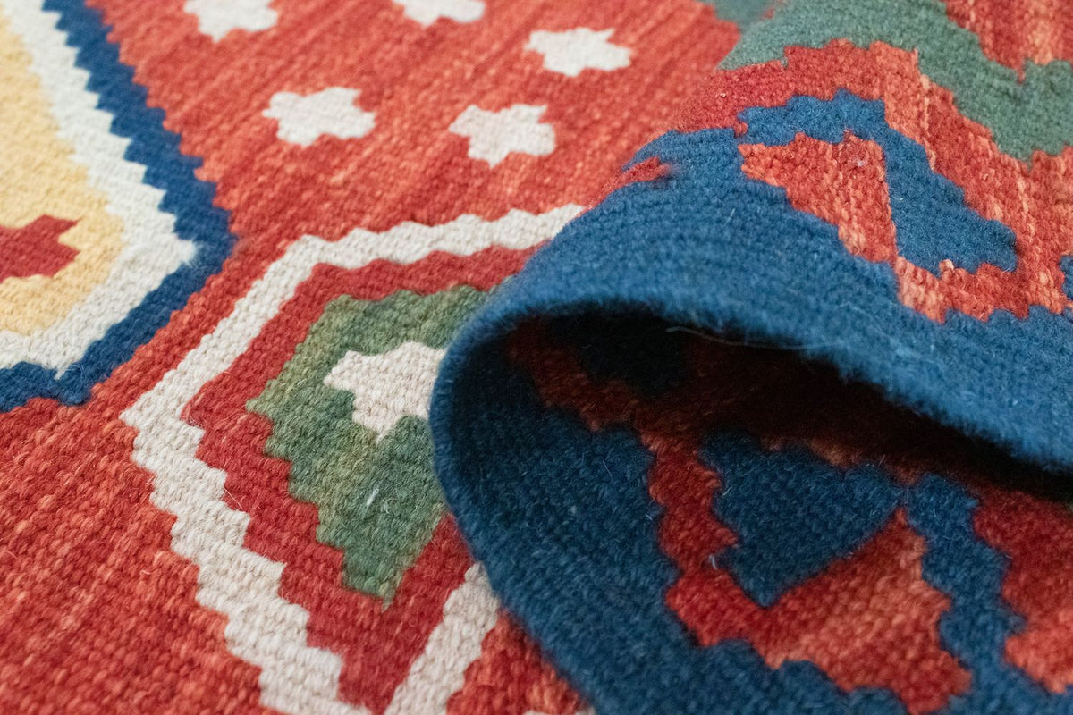 Tappeto corsia Tappeto Kelim - Orientale - 194 x 64 cm - arancione