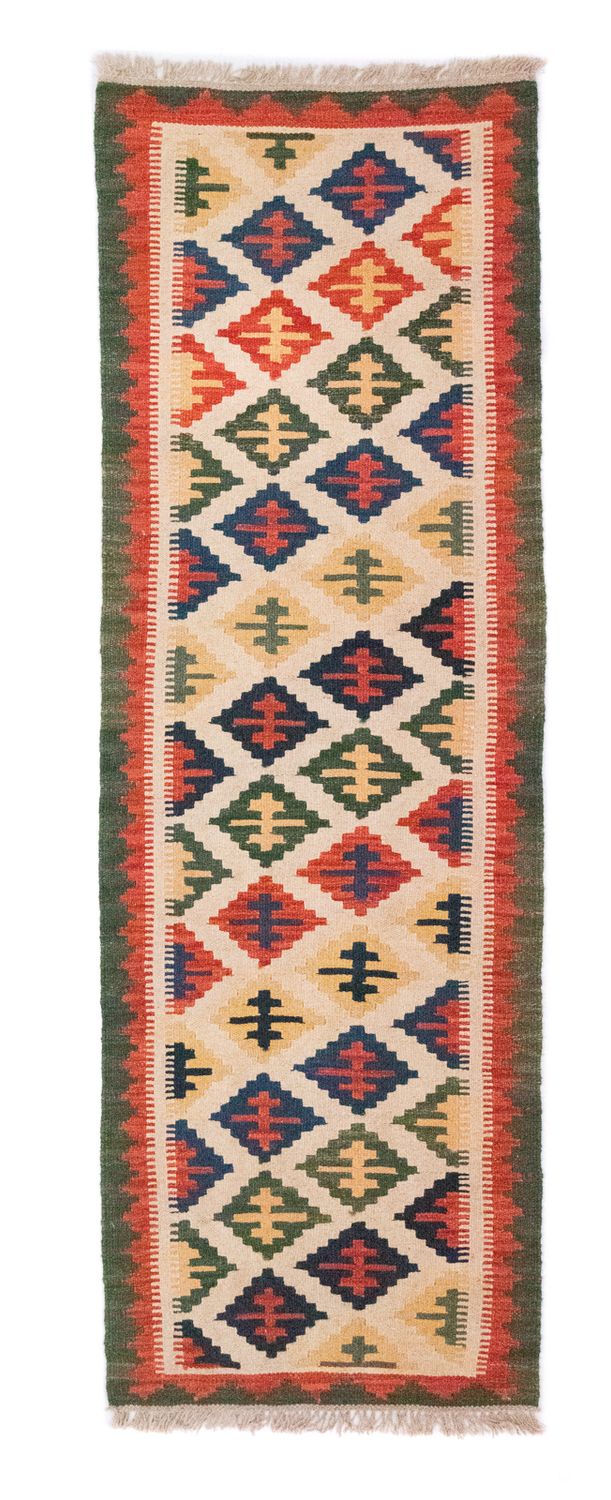 Tappeto corsia Tappeto Kelim - Orientale - 192 x 62 cm - beige