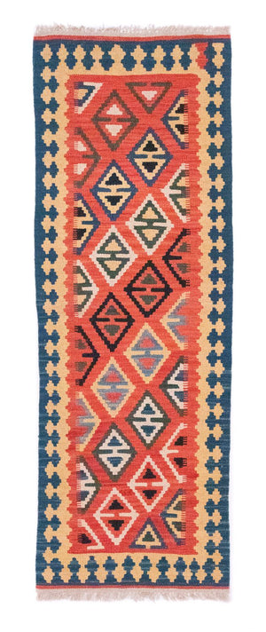Tappeto corsia Tappeto Kelim - Orientale - 200 x 70 cm - arancione