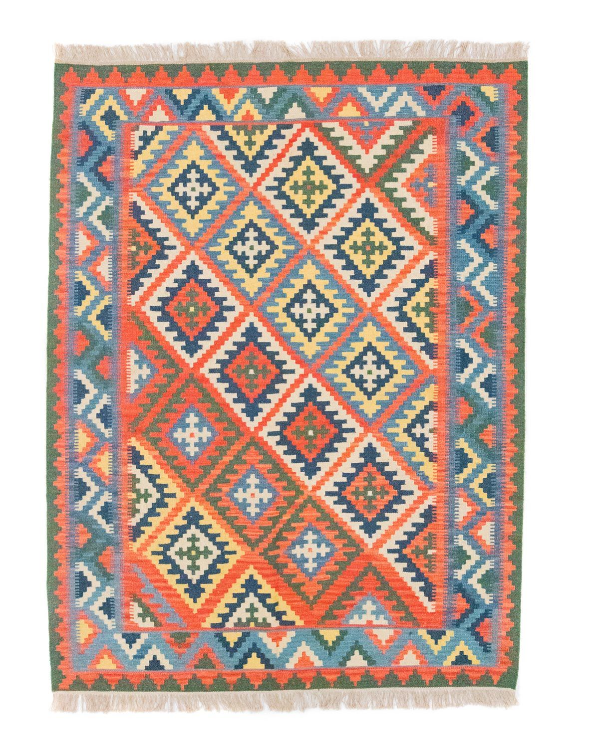 Tappeto Kelim - Orientale - 196 x 150 cm - arancione