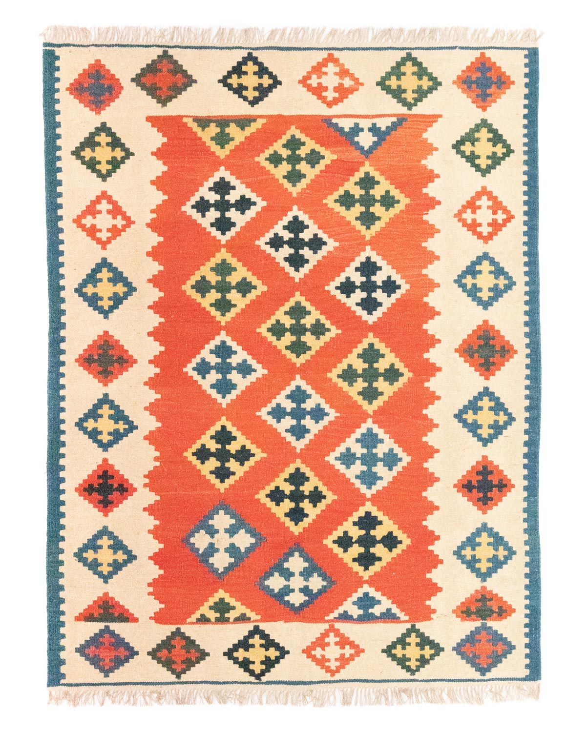 Tappeto Kelim - Orientale - 196 x 150 cm - arancione