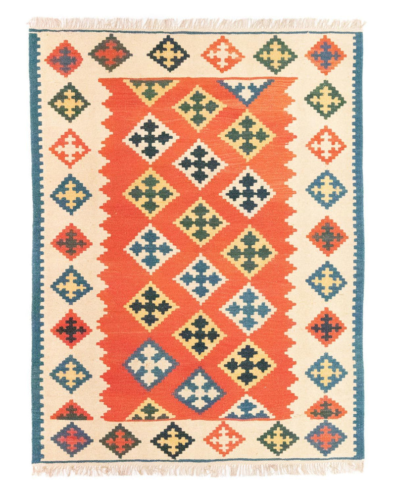 Tappeto Kelim - Orientale - 196 x 150 cm - arancione