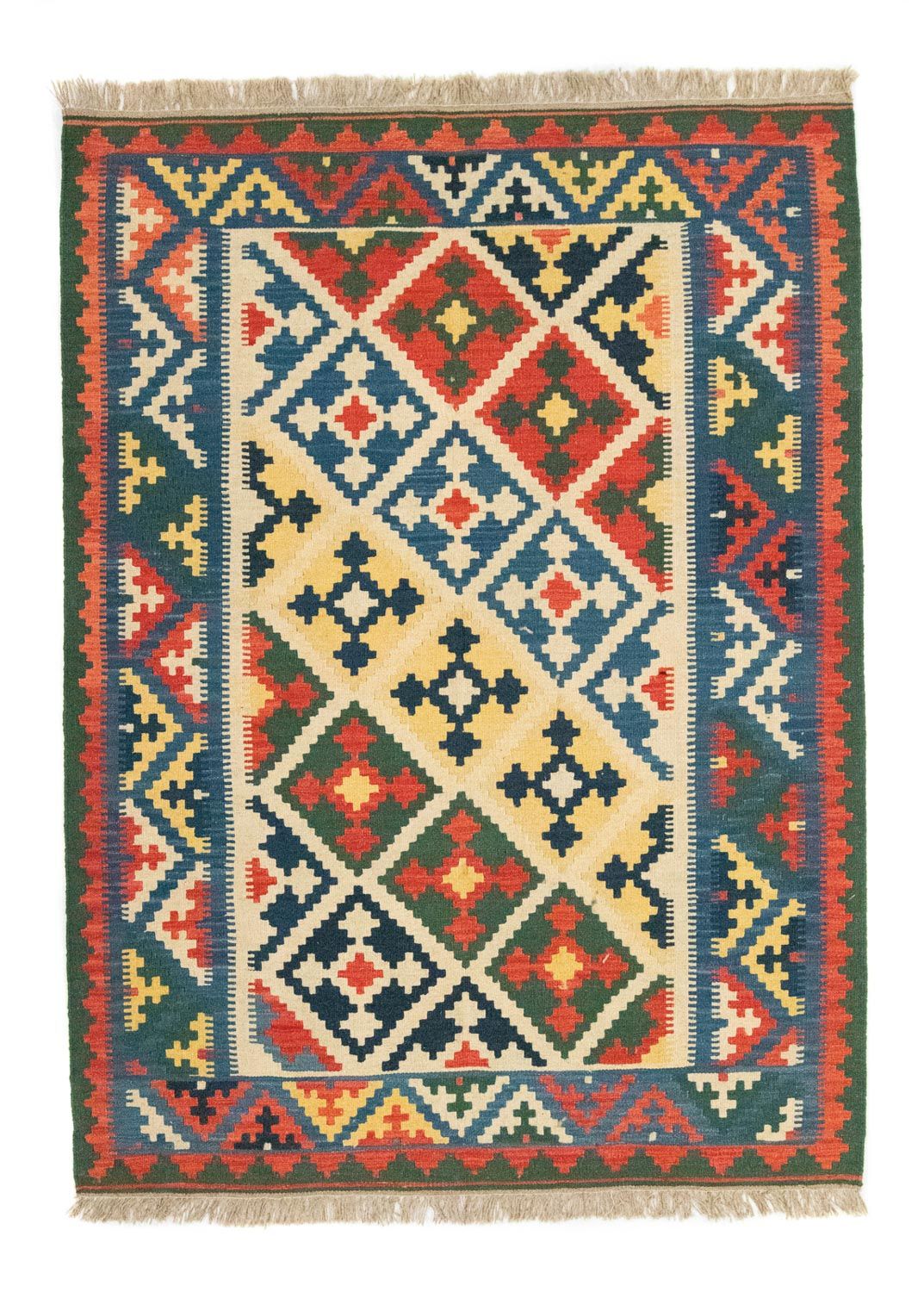 Tappeto Kelim - Orientale - 200 x 147 cm - blu