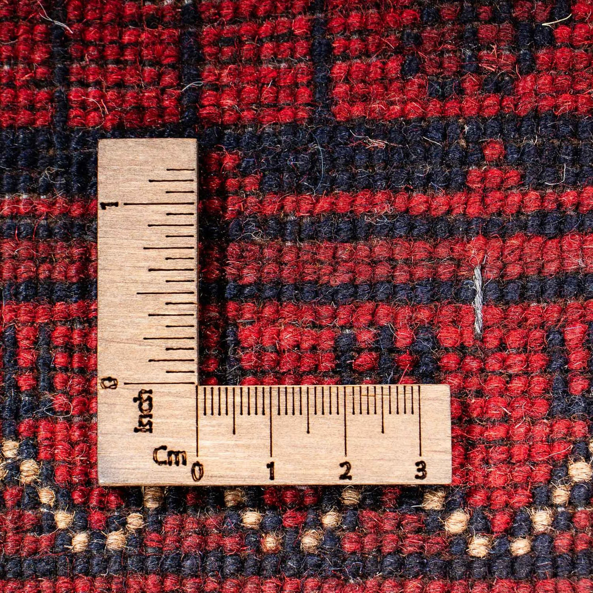 Tappeto corsia Tappeto afgano - Kunduz - 298 x 79 cm - rosso scuro