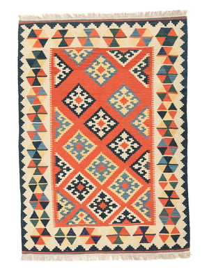 Tappeto Kelim - Orientale - 203 x 143 cm - arancione
